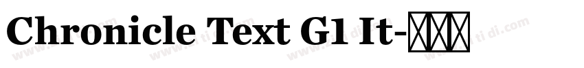 Chronicle Text G1 It字体转换